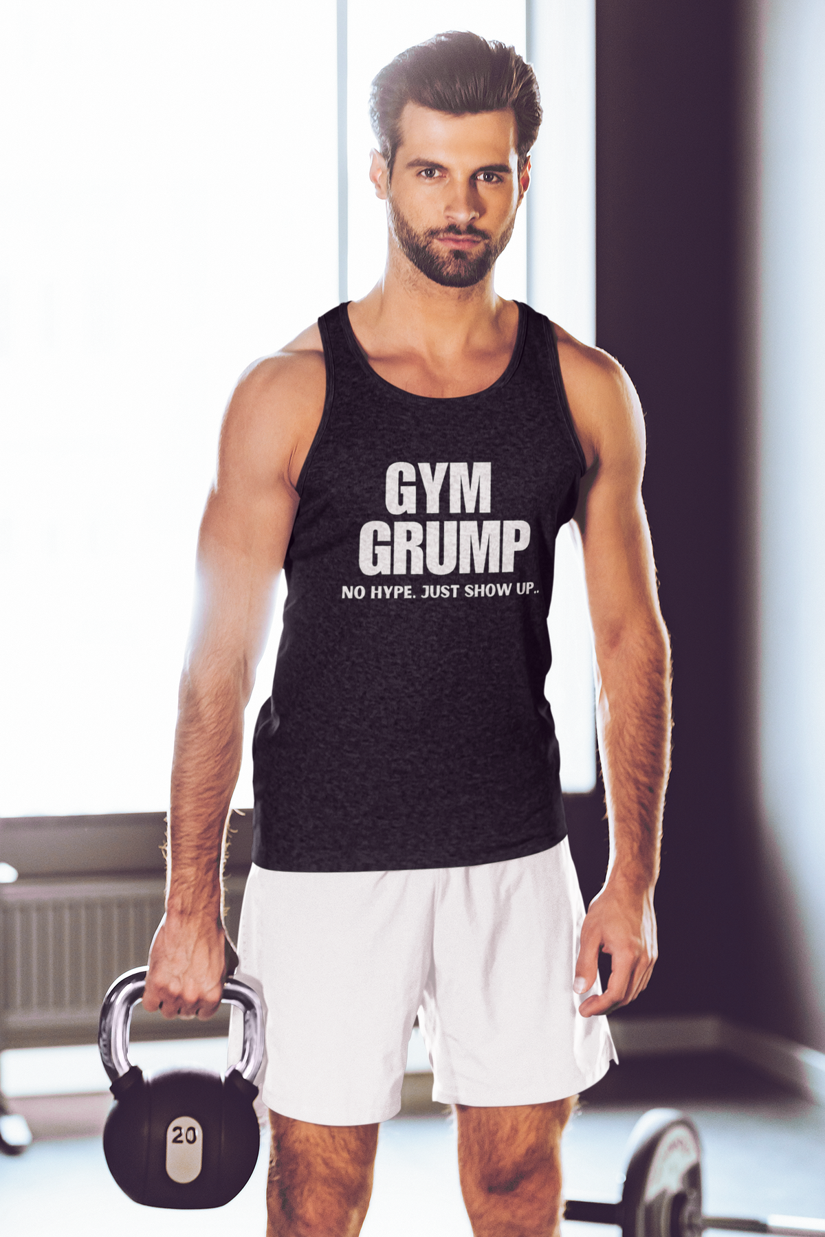 GYM GRUMP - Don't Talk. Spot Me. - MEN'S TANKTOP